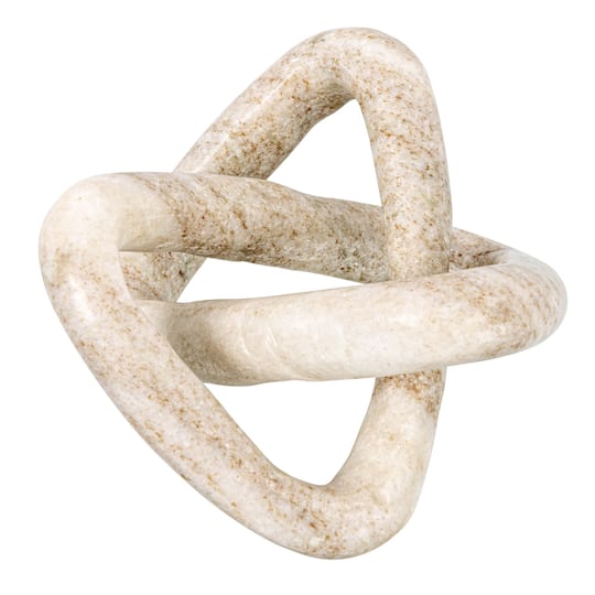 Hello Honey® 3.5" Beige Modern Decorative Marble Link Knot | 3.5" x 3.5" x 3.5" | Michaels®